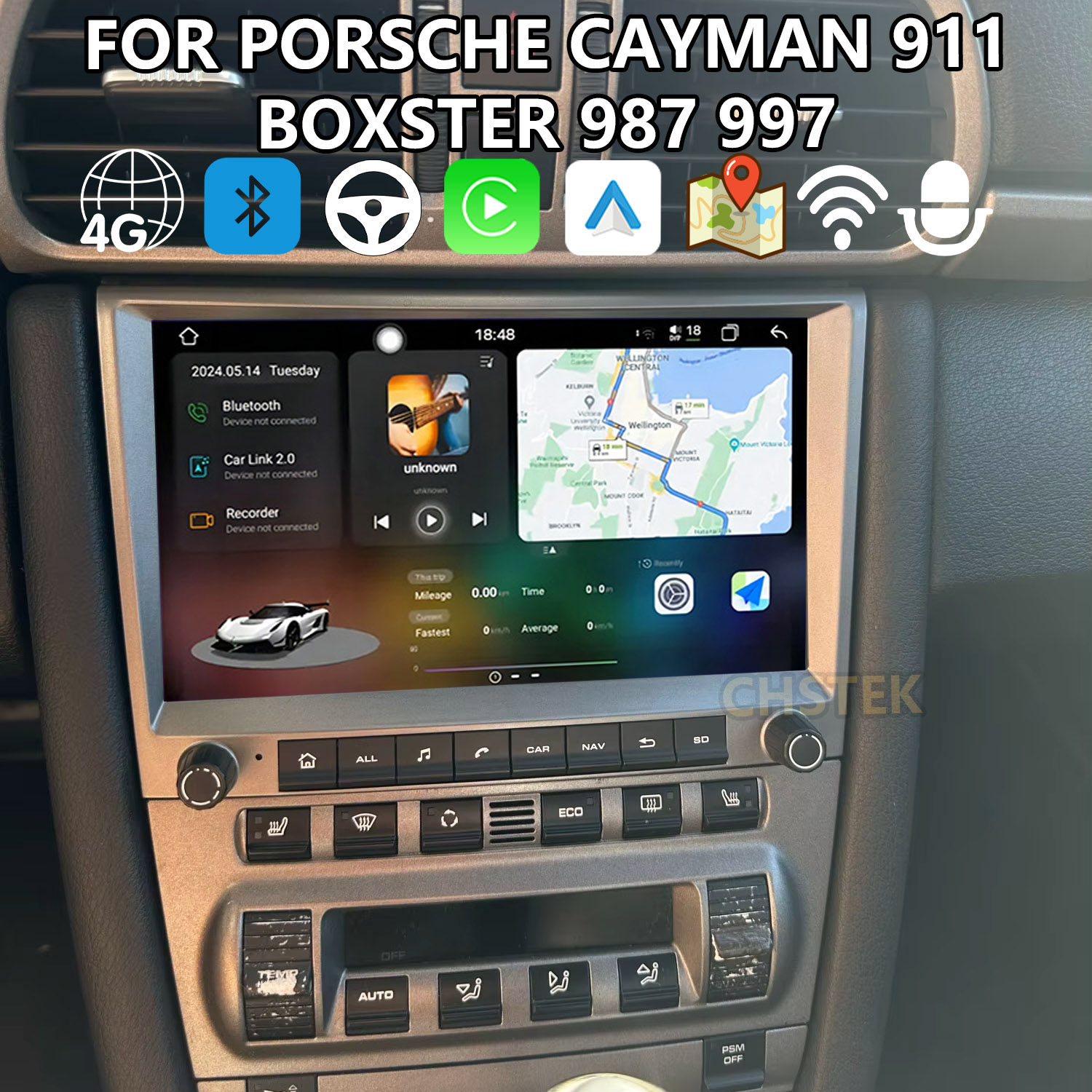 Model Kit Porsche 911 - CHSTEK Navigatore Carplay per Auto Porsche