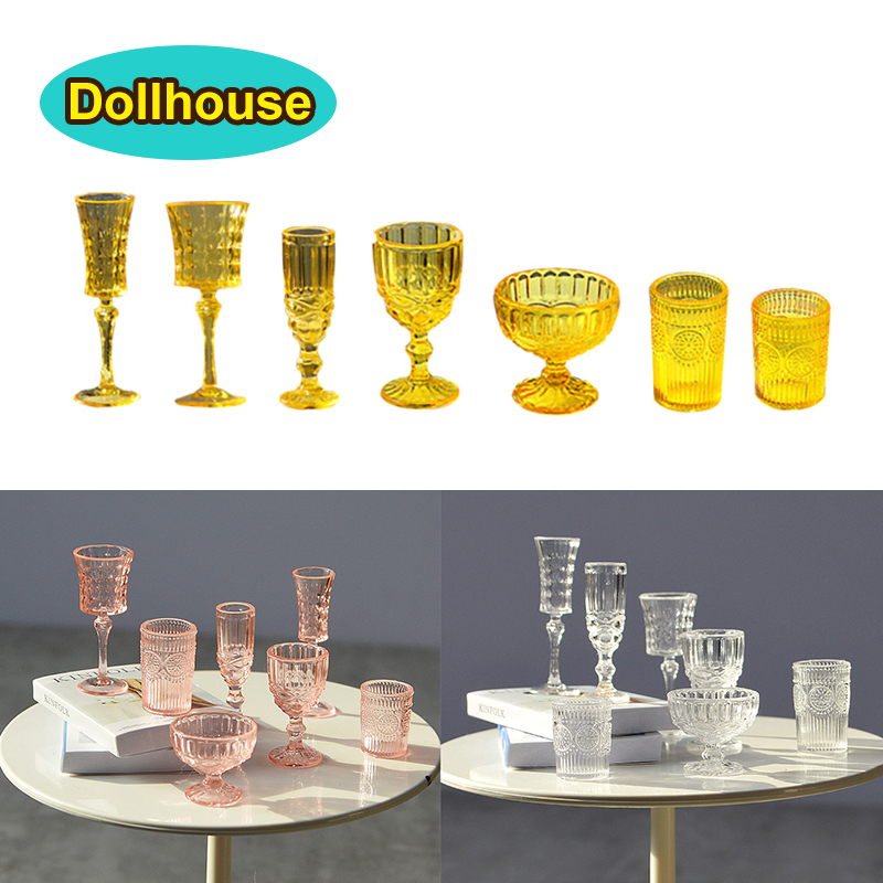 Model Kitchen Set - 7 Pz/set 1:6 In Miniatura Tazza